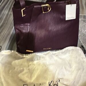Calvin Klein Women's Dark Purple Tote❤️